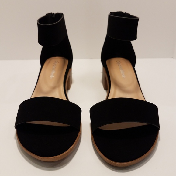 NEW Black Faux Suede Sandal - Picture 5 of 7